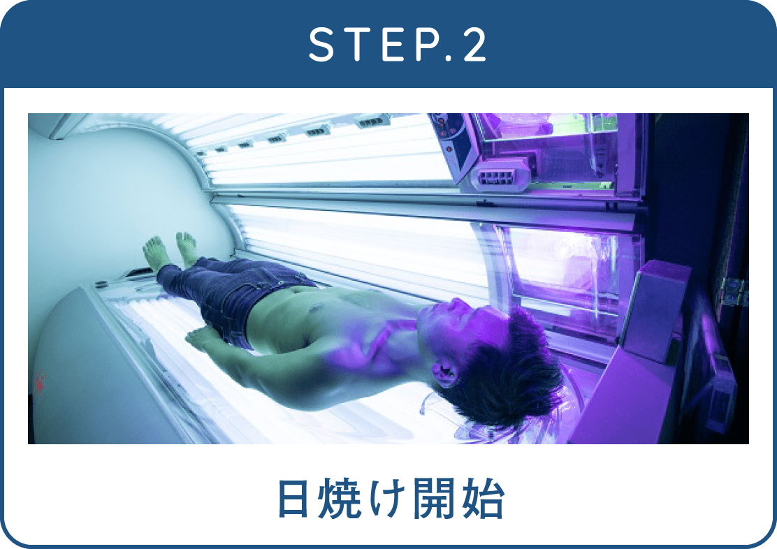 STEP.2 日焼け開始
